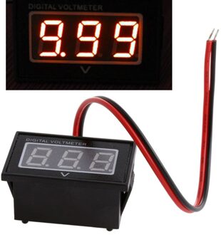 Waterdichte Batterij Meter Dc 2.7-30V Auto Gauge Led Groen Digitale Voltmeter 1XCF Rood