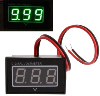Waterdichte Batterij Meter Dc 2.7-30V Auto Gauge Led Groen Digitale Voltmeter 1XCF