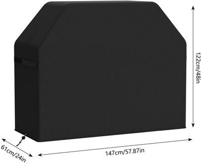 Waterdichte Bbq Cover Barbecue Grill Cover Met Pvc Coating Outdoor Oxford Stof Winddicht Uv-bestendig Barbeque Accessoires 147x61x122cm