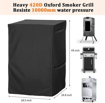Waterdichte Bbq Grill Cover Barbeque Cover Anti Dust Regen Uv Voor Gas Houtskool Elektrische Barbe Barbecue Accessoires Outdoor Tuin 18.5x24.6x43