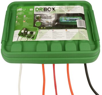 Waterdichte behuizing dribox groen voor adapter en controller