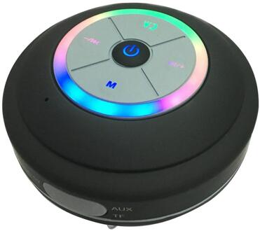 Waterdichte Bluetooth Speaker Met LED Lamp Zuignap Draadloze Badkamer Auto Mobiele Telefoon Speaker Ondersteuning Handsfree Data Card