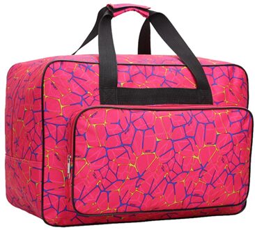 Waterdichte Canvas Tas Grote Capaciteit Opbergtas Reizen Draagbare Hand Tassen Storage Case Met Zakken En Handvat rood