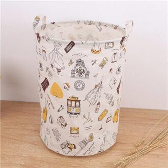 Waterdichte Canvas Wasserij Kleren Mand Boom Patroon Thuis Kleren Vat Kids Speelgoed Opslag Mand Vouwen Opbergdoos Multicolor4