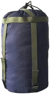 Waterdichte Compressie Stuff Sack Outdoor/Camping Slaapzak Opslag Pack Met Trekkoord Nylon Gecoat Silicium Stof O9 donker blauw