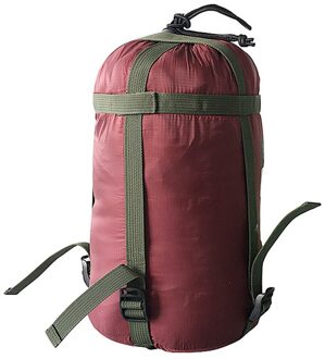 Waterdichte Compressie Stuff Sack Outdoor/Camping Slaapzak Opslag Pack Met Trekkoord Nylon Gecoat Silicium Stof O9 wijn rood