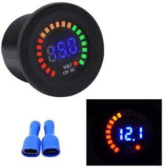 Waterdichte DC12V Rd Digitale Voltmeter Drie Draden Voertuigen Motorfietsen Boot Auto Voltage Panel Meter Led Display Kleur