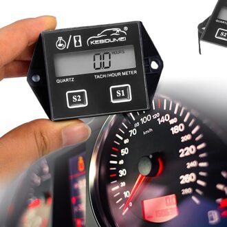 Waterdichte Digitale Motor Toerenteller Urenteller Tach Gauge Inductieve Rpm Voor 2 4 Takt Benzine Motorfiets Sneeuwscooter Boten