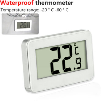 Waterdichte Digitale Thermometer Lcd Digitale Scherm Precisie Koelkast Thermometer Koelkast Vriezer Met Verstelbare Stand Magneet
