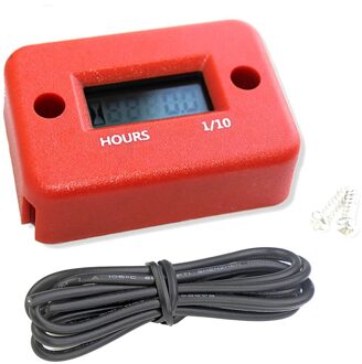 Waterdichte Digitale Urenteller Lcd Display Draagbare Motor Gauge Urenteller Voor Motorfiets/Boot Motoren Teller Urenteller oranje