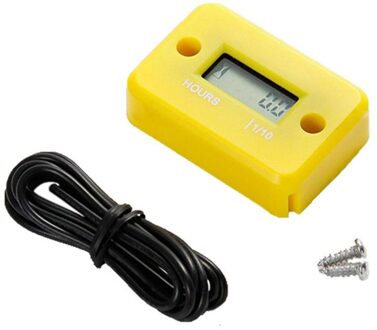 Waterdichte Digitale Urenteller Voor Motorfiets Atv Sneeuwscooter Boot Dirt Gas Motor Lcd Digitale Urenteller geel