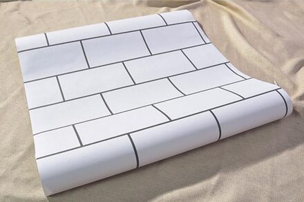 Waterdichte Diy Pvc Vinyl Zelfklevende Behang Voor Keuken Backsplash Tegel Badkamer Woonkamer Slaapkamer Home Decor Wall Paper 404 / 1mx60cm