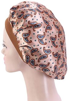 Waterdichte Douche Cap Thicken Elastische Bad Hoed Badmuts Voor Vrouwen Spa Kapsalon Badkamer Accessoires khaki