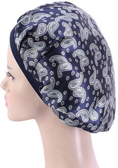 Waterdichte Douche Cap Thicken Elastische Bad Hoed Badmuts Voor Vrouwen Spa Kapsalon Badkamer Accessoires marine