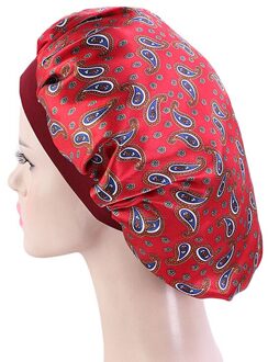 Waterdichte Douche Cap Thicken Elastische Bad Hoed Badmuts Voor Vrouwen Spa Kapsalon Badkamer Accessoires rood wijn