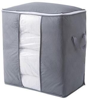 Waterdichte Draagbare Kleding Opbergtas Organizer Folding Closet Organizer Voor Kussen Dekbed Deken Quilt Bag Organizer grijs