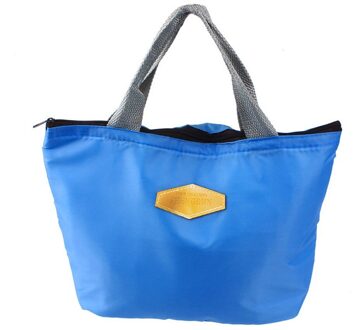 Waterdichte Draagbare Picknick Geïsoleerde Voedsel Opbergdoos Tote Lunch Tas OF bolsa termica lunch tas voedsel zak voor vrouwen mannen kid Blauw