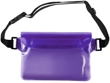 Waterdichte Drift Duiken Zwemmen Tas Onderwater Dry Schouder Taille Pack Bag Pocket Pouch Voor Iphone 7 8 Xr Xs Case cover/Camera paarse kleur