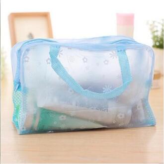 Waterdichte Droge Zakken Waterdichte Zwemmen Transparante Cosmetische Tas Wassen Bad Opbergtas Reizen Multifunctionele Handtassen blauwe kleur