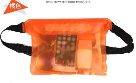 Waterdichte Duiken Zwemmen Tas Onderwater Dry Schouder Taille Pack Bag Pocket Pouch Skiën Snowboard Mobiele Telefoon Tassen Case Oranje