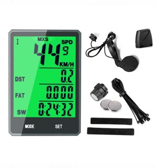 Waterdichte Fiets Computer Draadloze En Bedrade 2.8 "Mtb Bike Fietsen Kilometerteller Stopwatch Snelheidsmeter Horloge Led Digitale Rate Wired