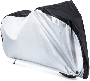 Waterdichte Fiets Cover Outdoor Mtb Regen Stofdicht Cover Accessoires Voor Tube Bag Saddle Pannier Achter Regenhoes zilver / L