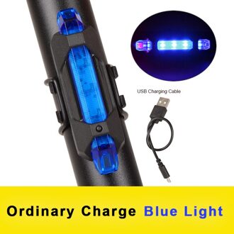 Waterdichte Fiets Licht Fietslicht Koplamp Usb Oplaadbare Fiets Led Zaklamp Lamp 3 Modes Fiets Lichten TSLM1 03 blauw