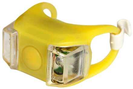 Waterdichte Fiets Licht, Siliconen Achterlicht, Dual Led Licht, Voor En Achter Led Lampen geel - geel LED
