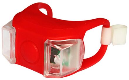 Waterdichte Fiets Licht, Siliconen Achterlicht, Dual Led Licht, Voor En Achter Led Lampen rood - rood LED