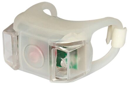 Waterdichte Fiets Licht, Siliconen Achterlicht, Dual Led Licht, Voor En Achter Led Lampen wit - wit LED
