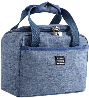 Waterdichte Geïsoleerde Lunch Zakken Oxford Reizen Noodzakelijk Picknick Pouch Unisex Thermische Diner Doos Voedsel Case Accessoires Gear Blauw