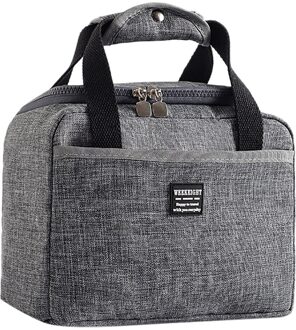 Waterdichte Geïsoleerde Lunch Zakken Oxford Reizen Noodzakelijk Picknick Pouch Unisex Thermische Diner Doos Voedsel Case Accessoires Gear Grijs