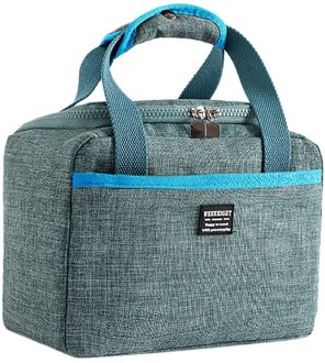 Waterdichte Geïsoleerde Lunch Zakken Oxford Reizen Noodzakelijk Picknick Pouch Unisex Thermische Diner Doos Voedsel Case Accessoires Gear groen