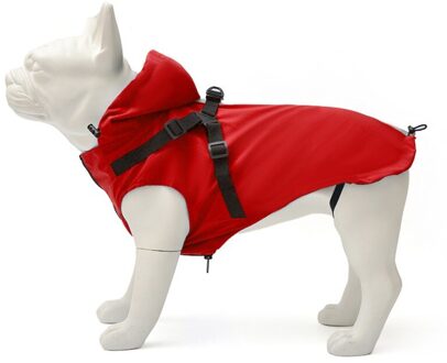 Waterdichte Hond Regenjas Met Harnas Regen Jassen Reflecterende Veiligheid Pet Regenjas Jas Voor Kleine Medium Grote Honden scharlaken / XS