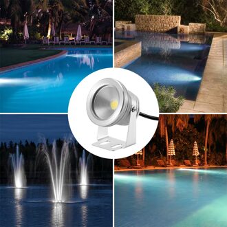 Waterdichte IP65 Led Onderwater Spot Light Voor Zwembad Fonteinen Vijver Water Tuin Aquarium Sliver cool licht
