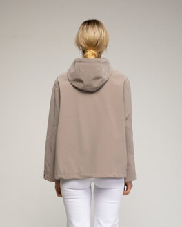Waterdichte jas met capuchon Beige