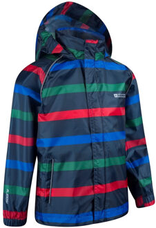 Waterdichte jas met contraststrepen voor kinderen (Marine) - maat 3-4J / 98-104cm Navy
