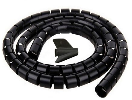 Waterdichte Kabel Cover Elektrische Draden Universal Plastic Beschermhoes Kabel Shield Cord Management Kit Voor Thuis zwart / 1.6cmx230cm