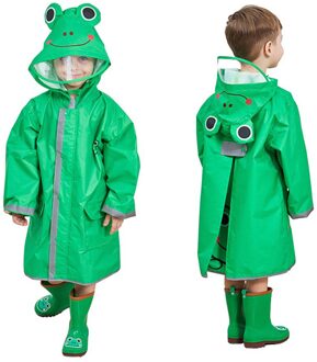 Waterdichte Kids Jongens Meisjes Regenkleding 3d Cartoon Een Stuk Regenjas Kinderen Regenkleding Pak Hooded Regenjas Jas ponchos C22 B / M