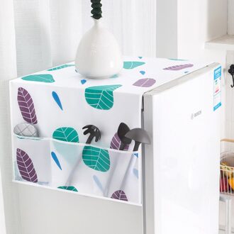 Waterdichte Koelkast Stofkap Met 2 Opbergvakken Wasmachine Top Doek Voor Keuken Badkamer