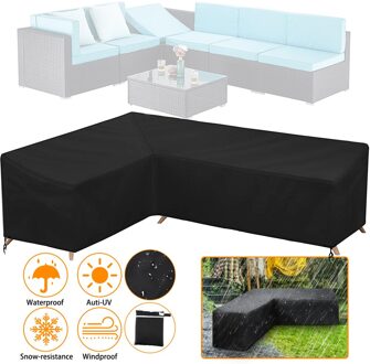 Waterdichte L Vorm Meubilair Outdoor Tuin Patio Rotan Sofa Stofdicht V Vormige Mold Slip Cover 15 x 95 x 68cm
