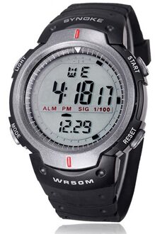 Waterdichte Led Horloges Voor Mannen Outdoor Sport Mannen Digitale Led Quartz Alarm Mannen Polshorloge Mode Elektronische Horloge Relogio grijs