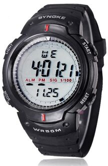 Waterdichte Led Horloges Voor Mannen Outdoor Sport Mannen Digitale Led Quartz Alarm Mannen Polshorloge Mode Elektronische Horloge Relogio zwart