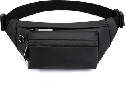 Waterdichte Man Heuptas Mode Borst Pack Outdoor Sport Crossbody Tas Toevallige Reizen Mannelijke Bum Belt Bag zwart