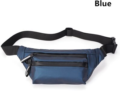 Waterdichte Man Heuptas Vrouwen Mode Borst Pack Outdoor Sport Crossbody Tas Toevallige Reizen Mannelijke Bum Heuptas Fanny Pack blauw