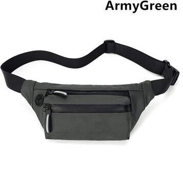 Waterdichte Man Heuptas Vrouwen Mode Borst Pack Outdoor Sport Crossbody Tas Toevallige Reizen Mannelijke Bum Heuptas Fanny Pack groen