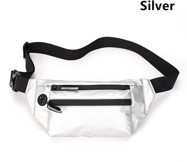 Waterdichte Man Heuptas Vrouwen Mode Borst Pack Outdoor Sport Crossbody Tas Toevallige Reizen Mannelijke Bum Heuptas Fanny Pack zilver