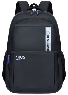 Waterdichte Mannen Rugzak Oxford Doek Materiaal Eenvoudige Mode Multi-Functionele Grote Capaciteit Uitje Reizen Student Tas blauw