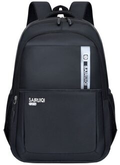 Waterdichte Mannen Rugzak Oxford Doek Materiaal Eenvoudige Mode Multi-Functionele Grote Capaciteit Uitje Reizen Student Tas zwart