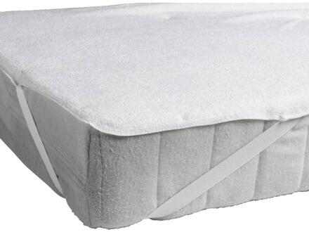 Waterdichte Matrasbeschermer Badstof - 140x200 Cm - Katoen/Polyester/Badstof - Wit